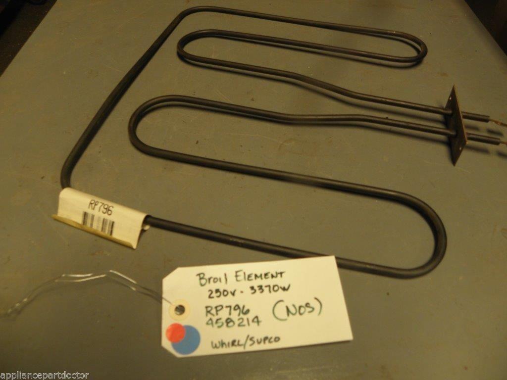 NOS Whirlpool Supco Gemline Broil Element RP796 458214 250v/3370w NOS Whirlpool Supco Gemline Broil Element RP796 458214 250v/3370w